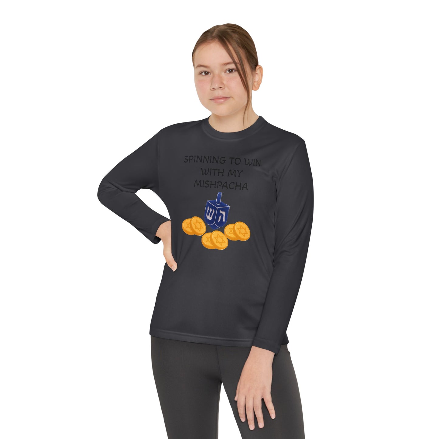 Hanukkah Kids/Youth Long Sleeve Matching Hanukkah PJ top