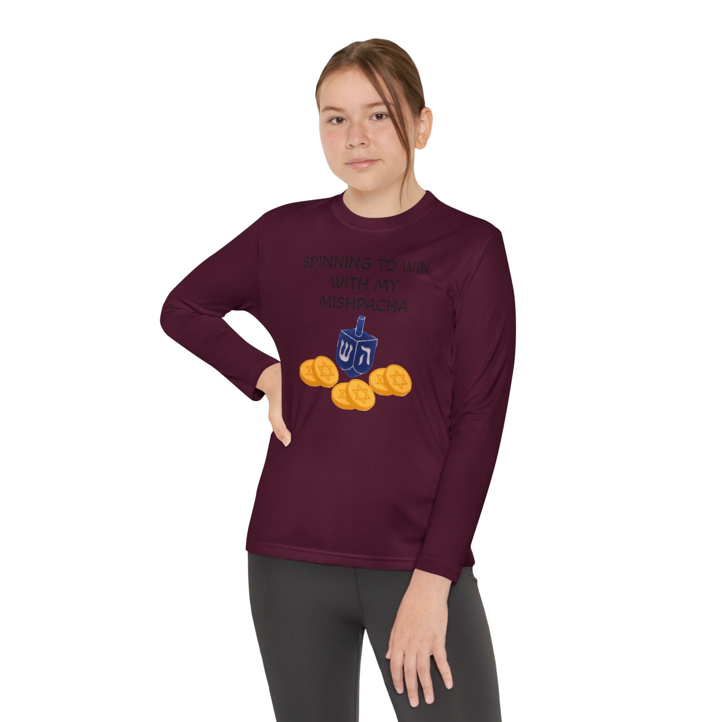 Hanukkah Kids/Youth Long Sleeve Matching Hanukkah PJ top