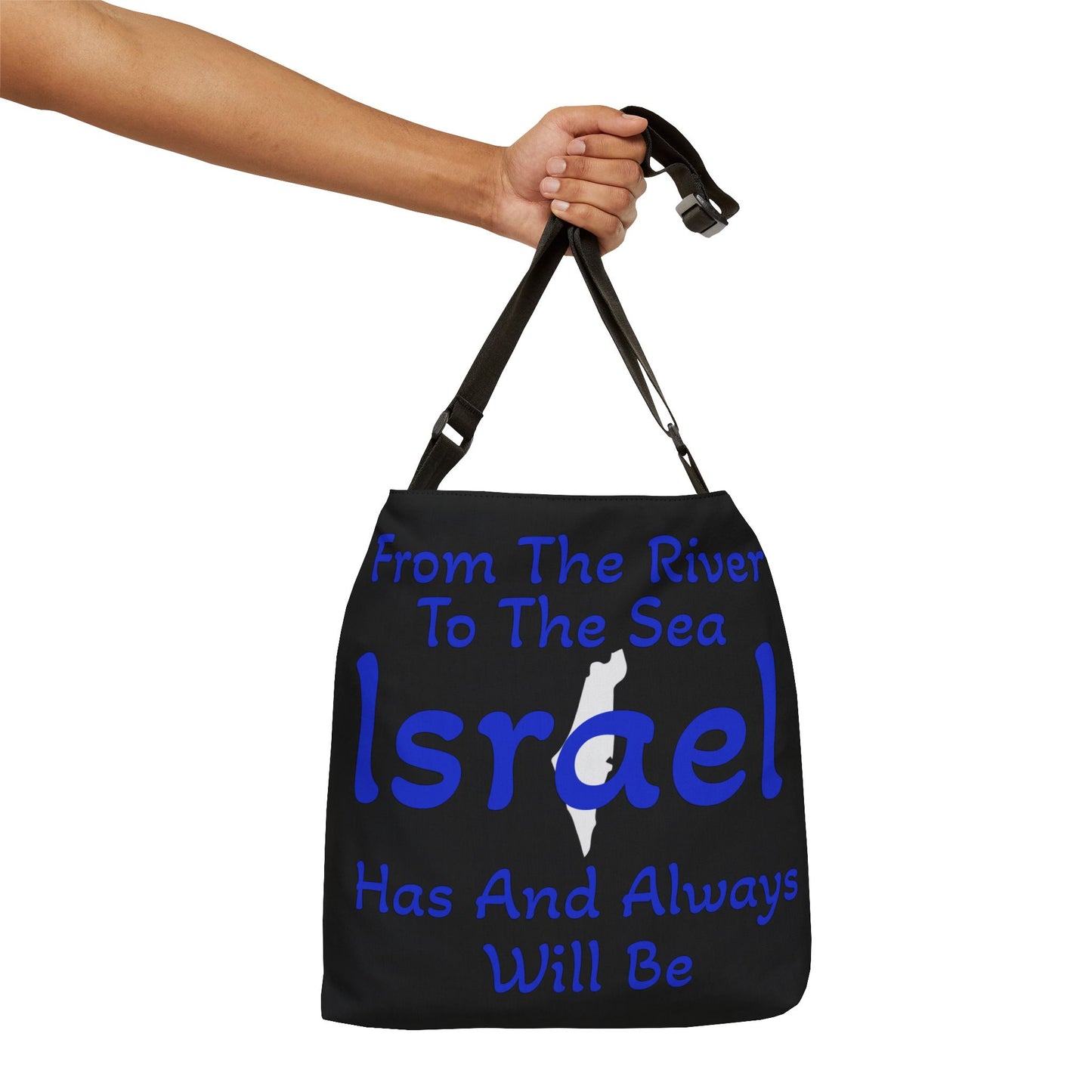 BAGS 2 Sided Zionist AF "From The River To The Sea" Lioness Warrior Adjustable Tote Bag (AOP)