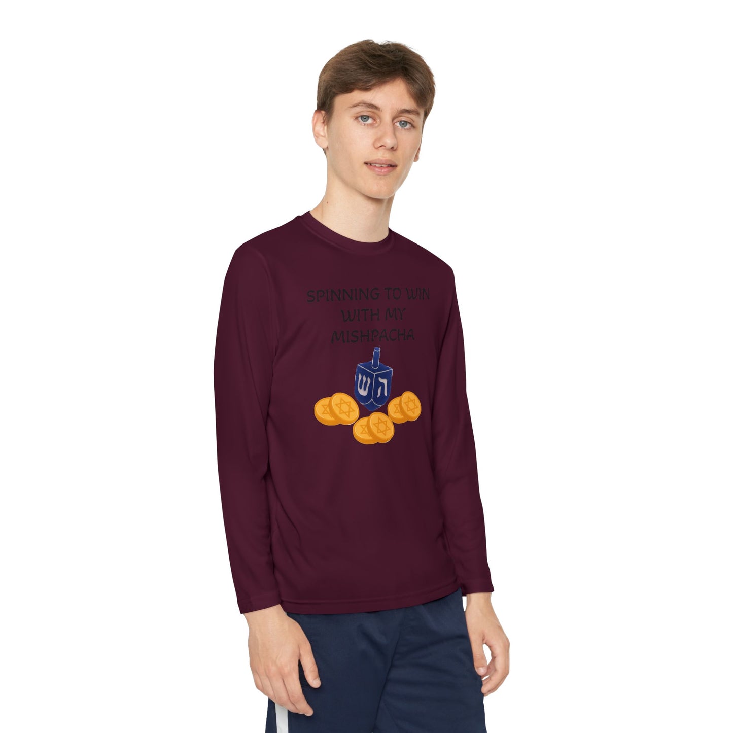 Hanukkah Kids/Youth Long Sleeve Matching Hanukkah PJ top