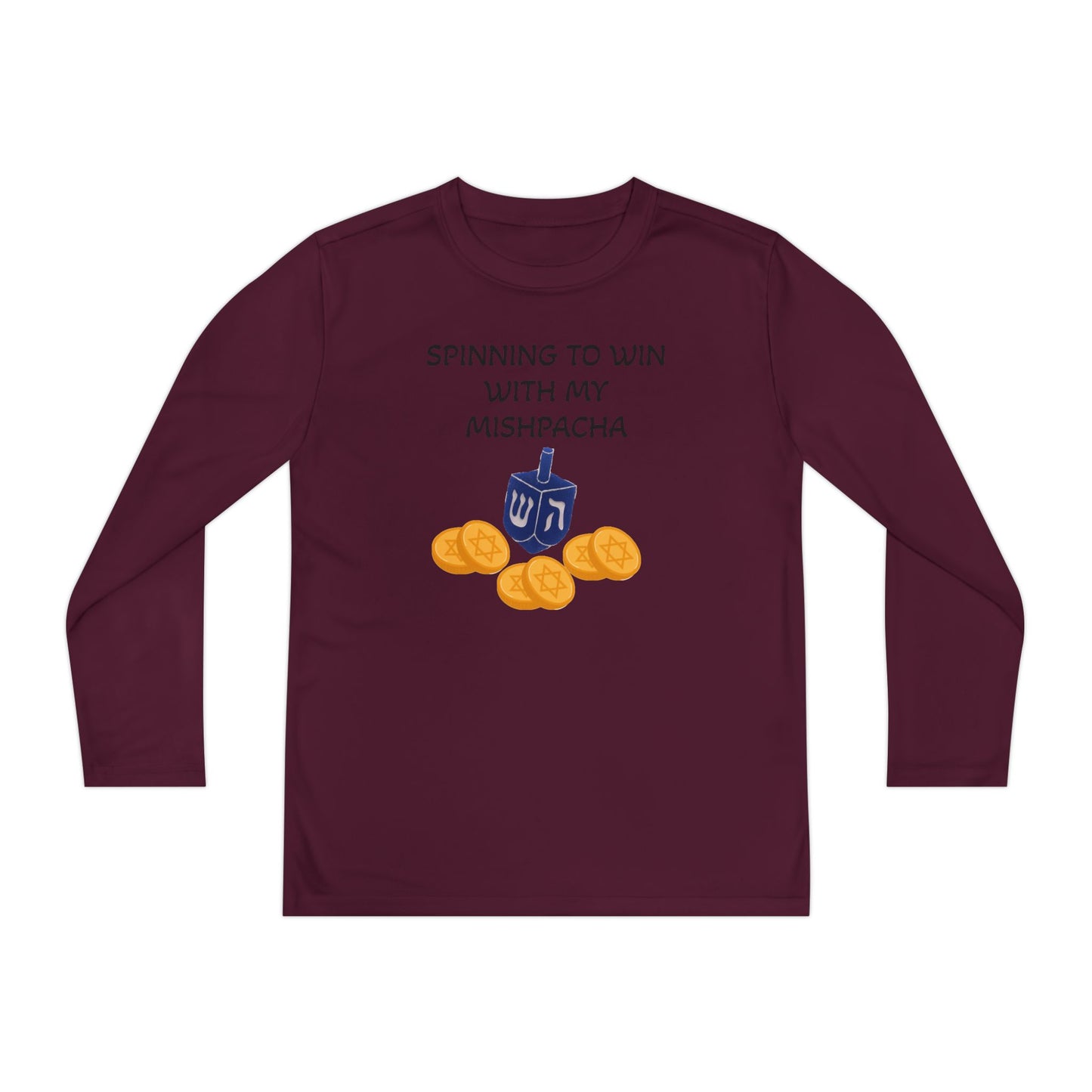Hanukkah Kids/Youth Long Sleeve Matching Hanukkah PJ top
