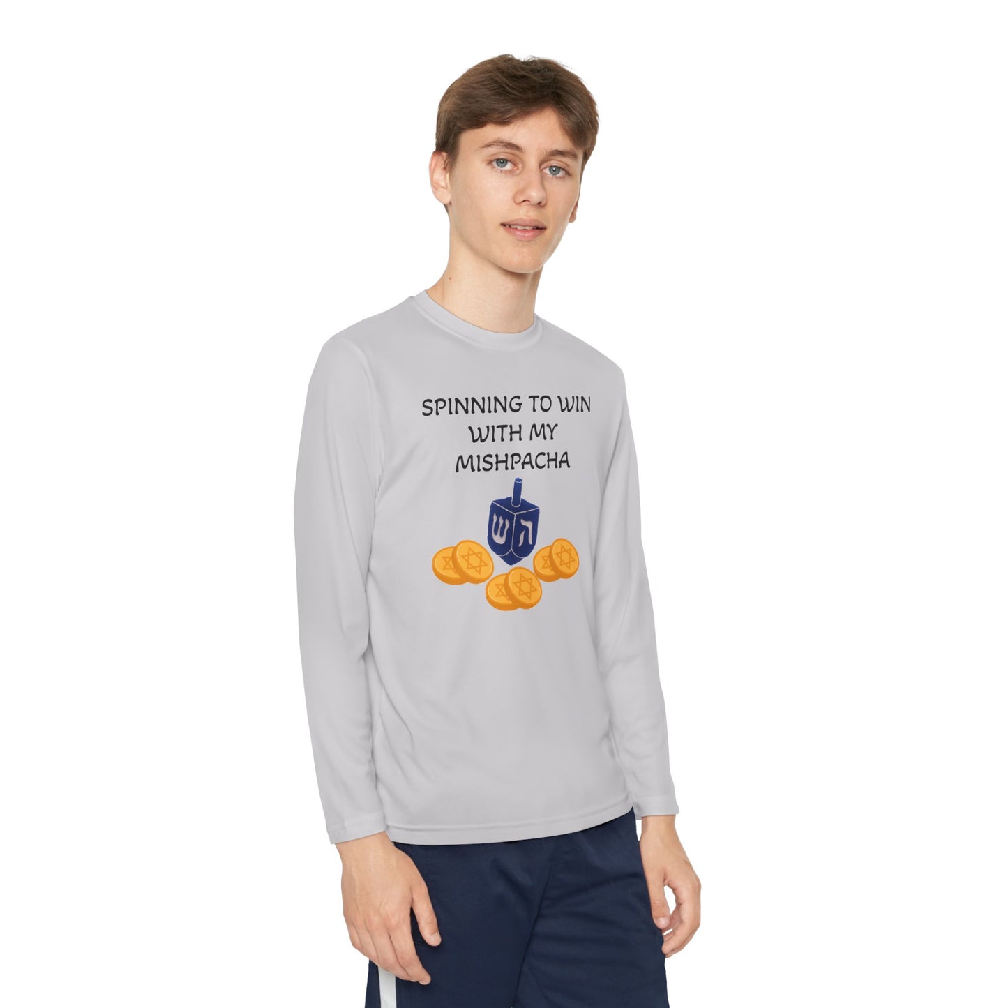 Hanukkah Kids/Youth Long Sleeve Matching Hanukkah PJ top