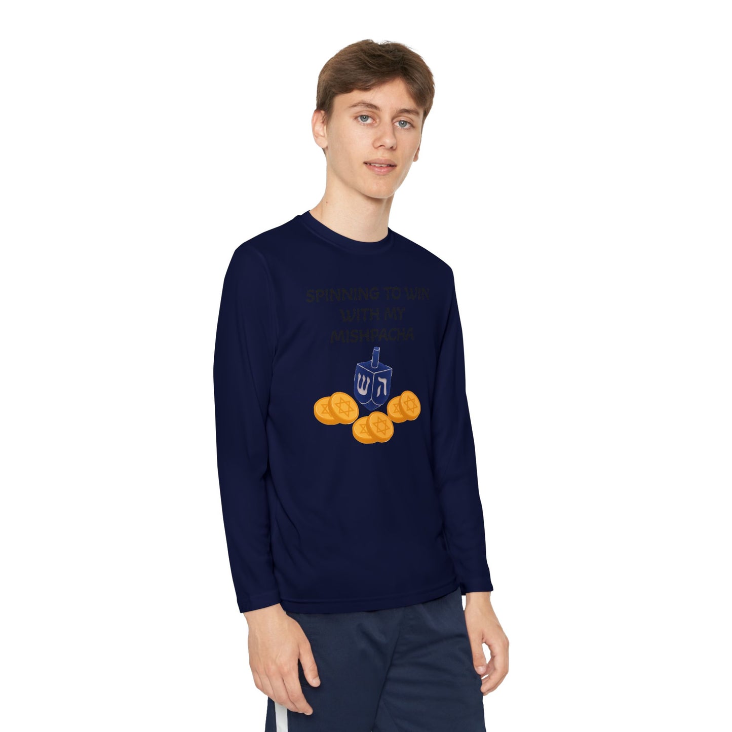 Hanukkah Kids/Youth Long Sleeve Matching Hanukkah PJ top