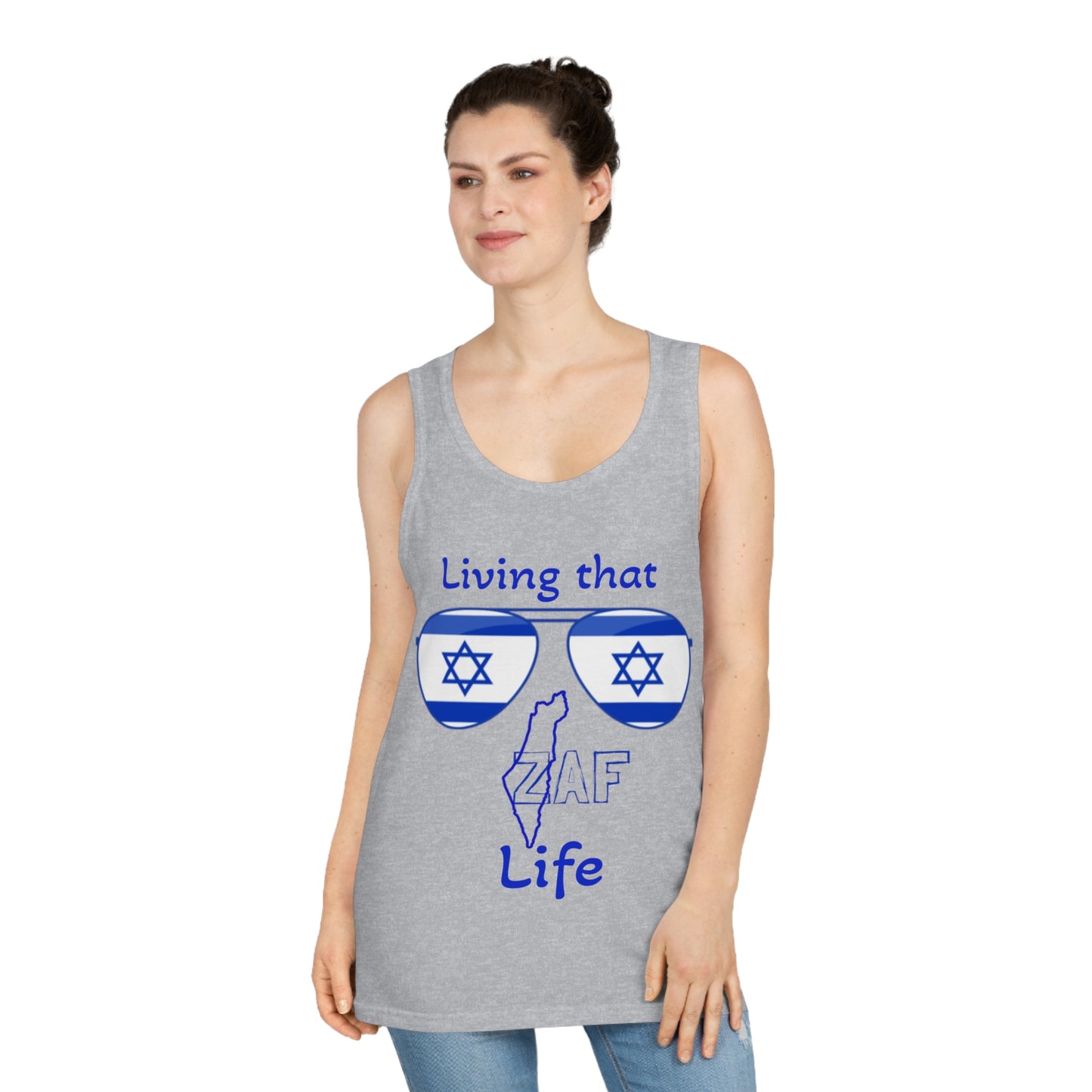 Zionist AF ZAF Softstyle™ Tank Top one sided