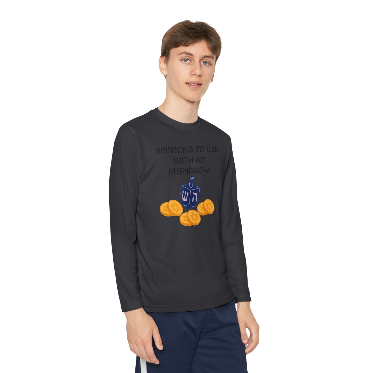 Hanukkah Kids/Youth Long Sleeve Matching Hanukkah PJ top