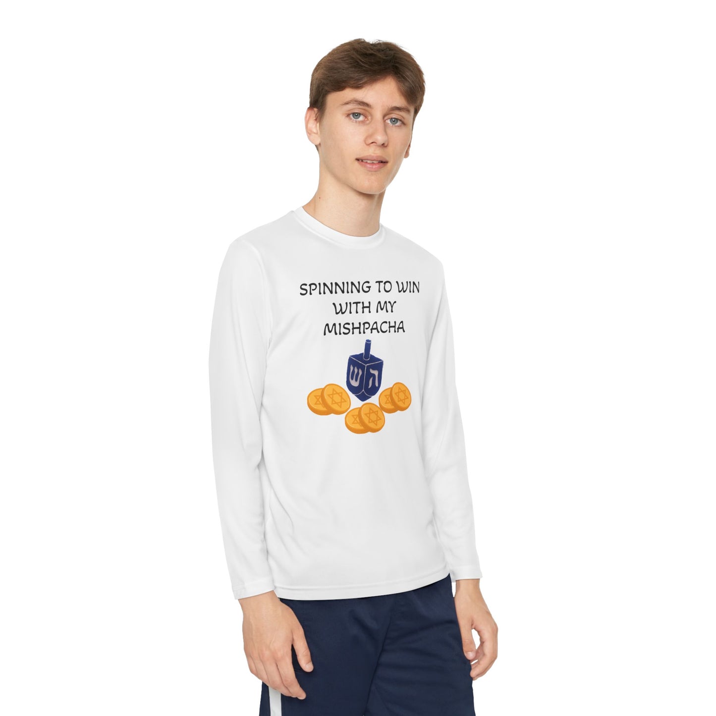 Hanukkah Kids/Youth Long Sleeve Matching Hanukkah PJ top