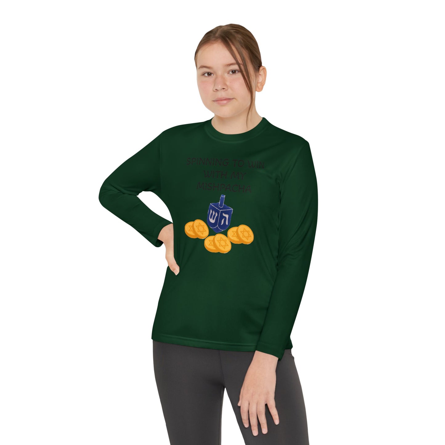 Hanukkah Kids/Youth Long Sleeve Matching Hanukkah PJ top