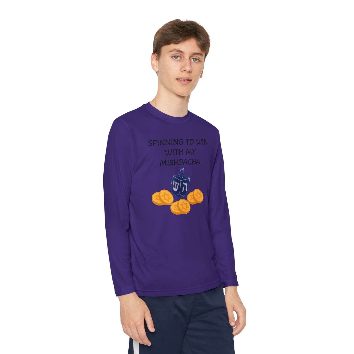 Hanukkah Kids/Youth Long Sleeve Matching Hanukkah PJ top