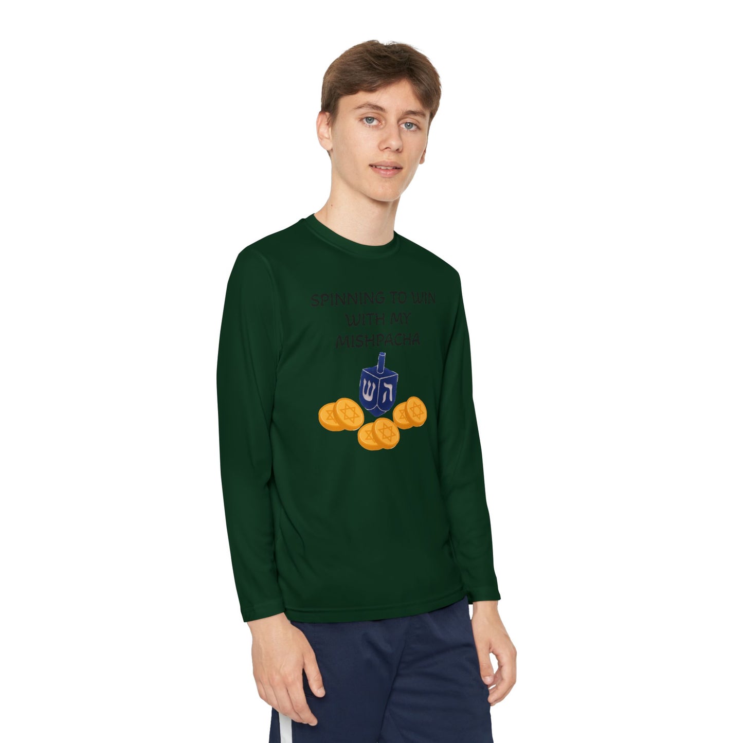 Hanukkah Kids/Youth Long Sleeve Matching Hanukkah PJ top
