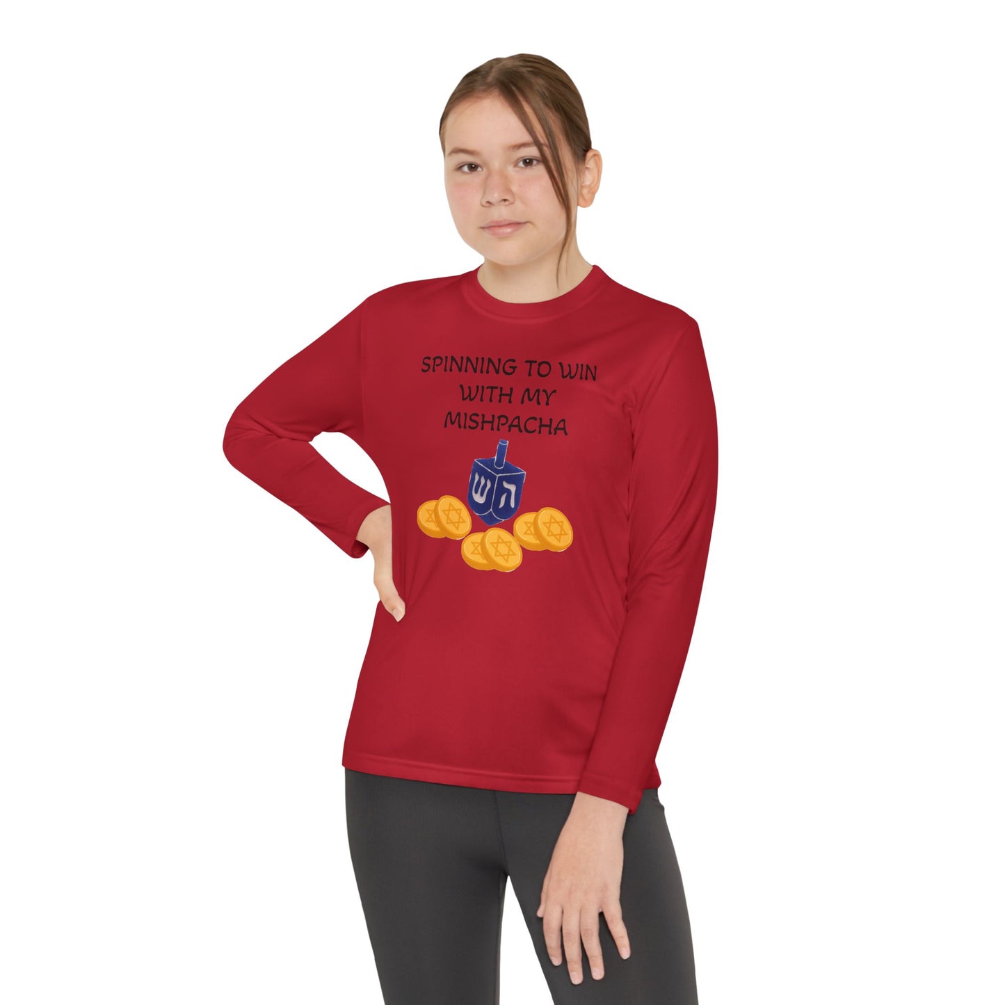 Hanukkah Kids/Youth Long Sleeve Matching Hanukkah PJ top
