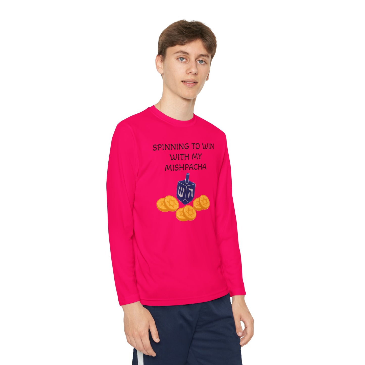 Hanukkah Kids/Youth Long Sleeve Matching Hanukkah PJ top