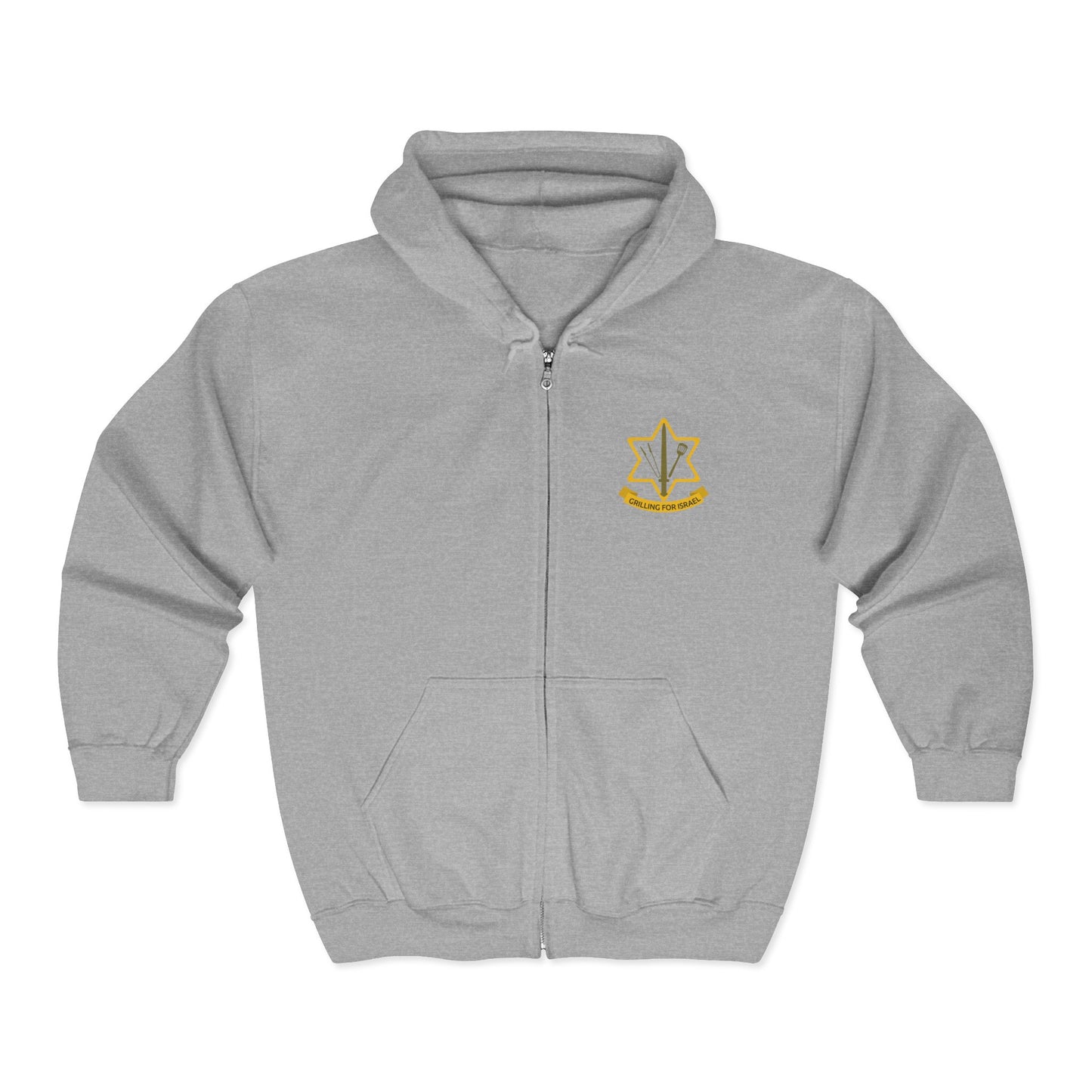Grilling for Israel Zip-Up Hoodie