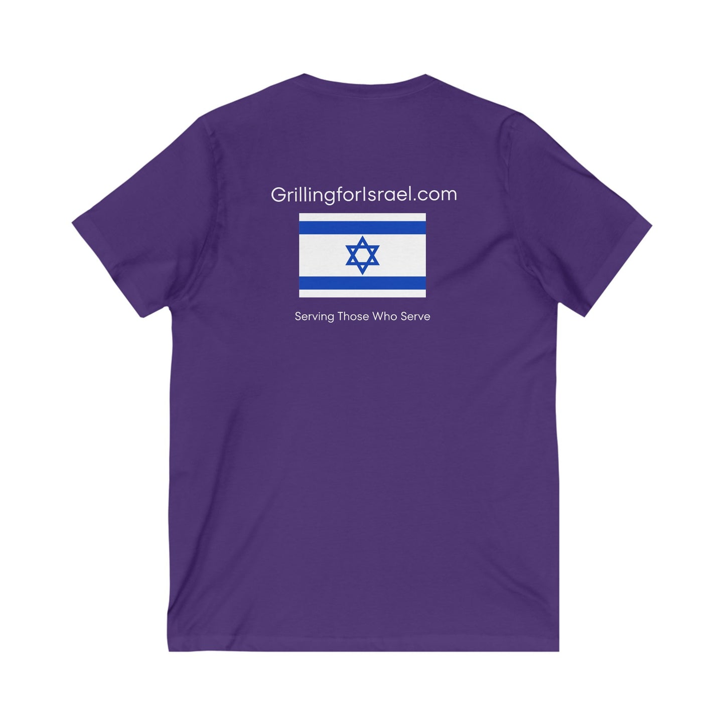 Grilling For Israel  V-Neck Tee by Zionist AF
