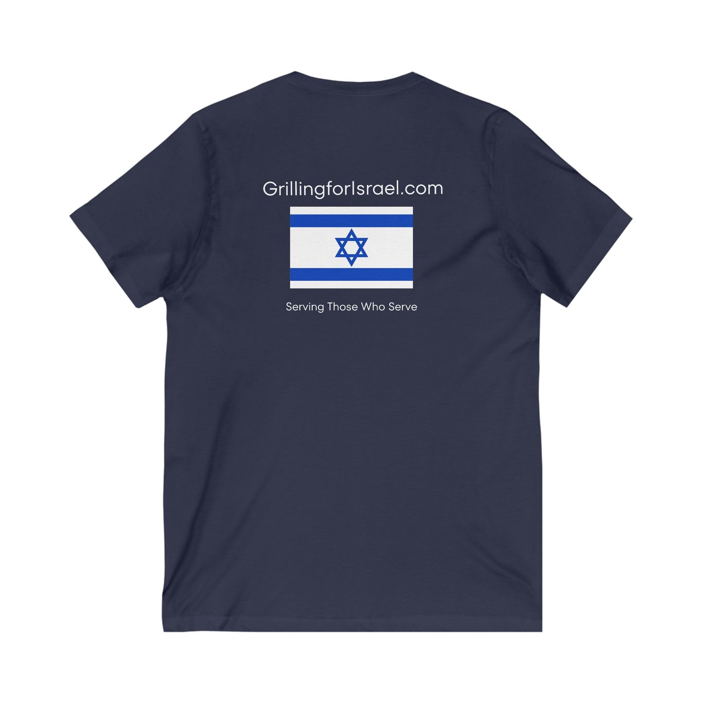 Grilling For Israel  V-Neck Tee by Zionist AF