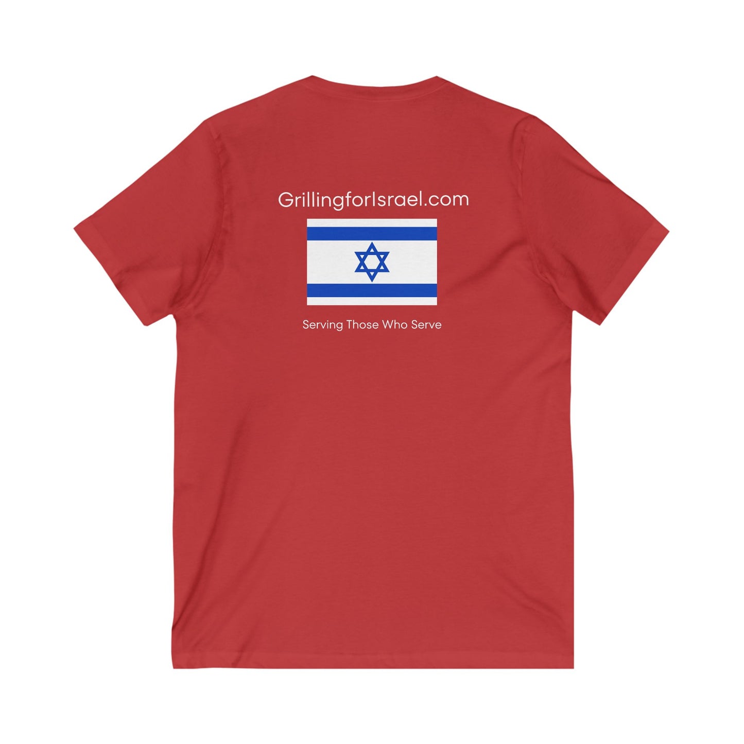 Grilling For Israel  V-Neck Tee by Zionist AF