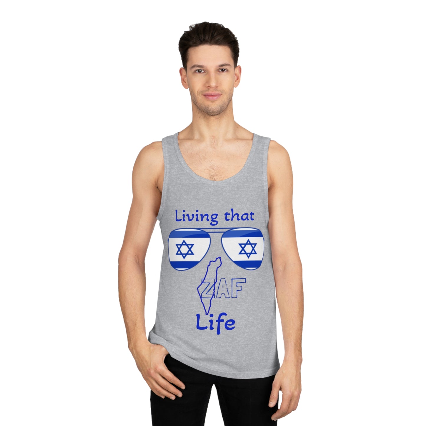 Zionist AF ZAF  Softstyle™ Tank Top one sided
