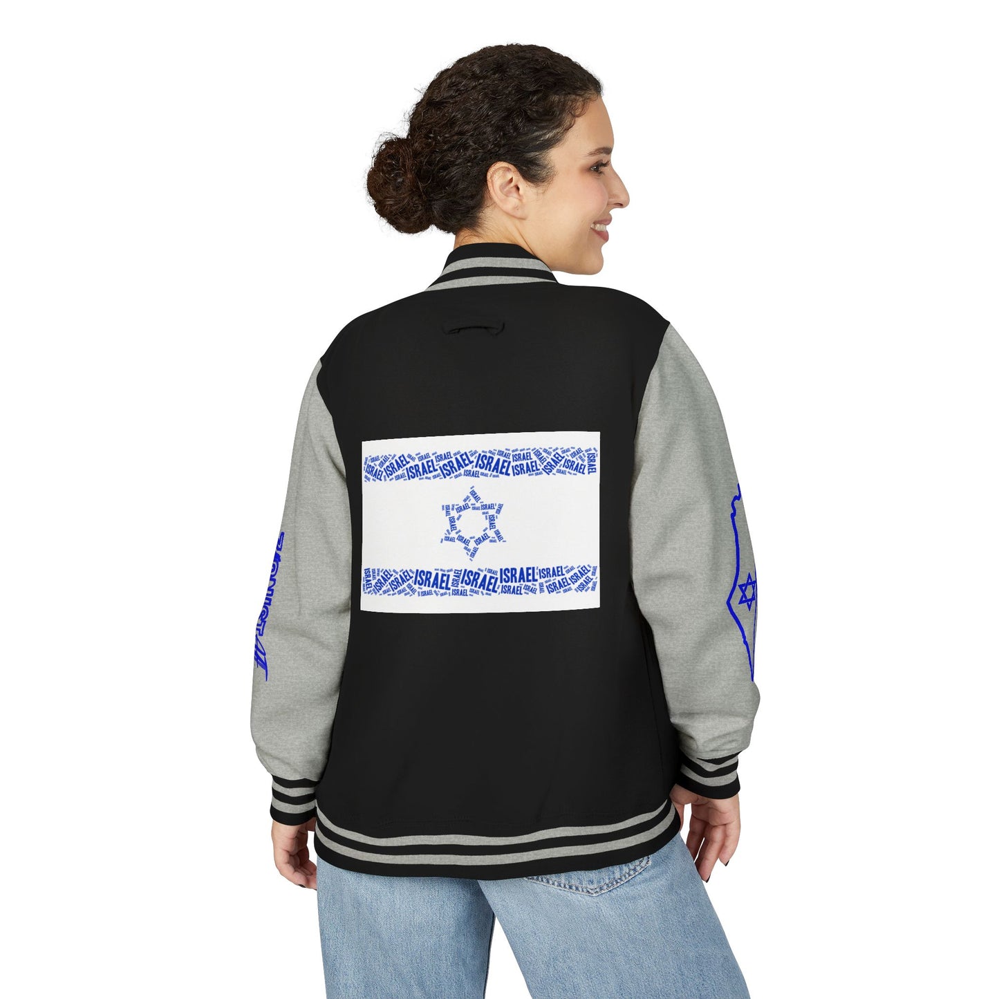 Zionist AF Letterman Jacket — Israel Flag & Lion Varsity Jacket version A