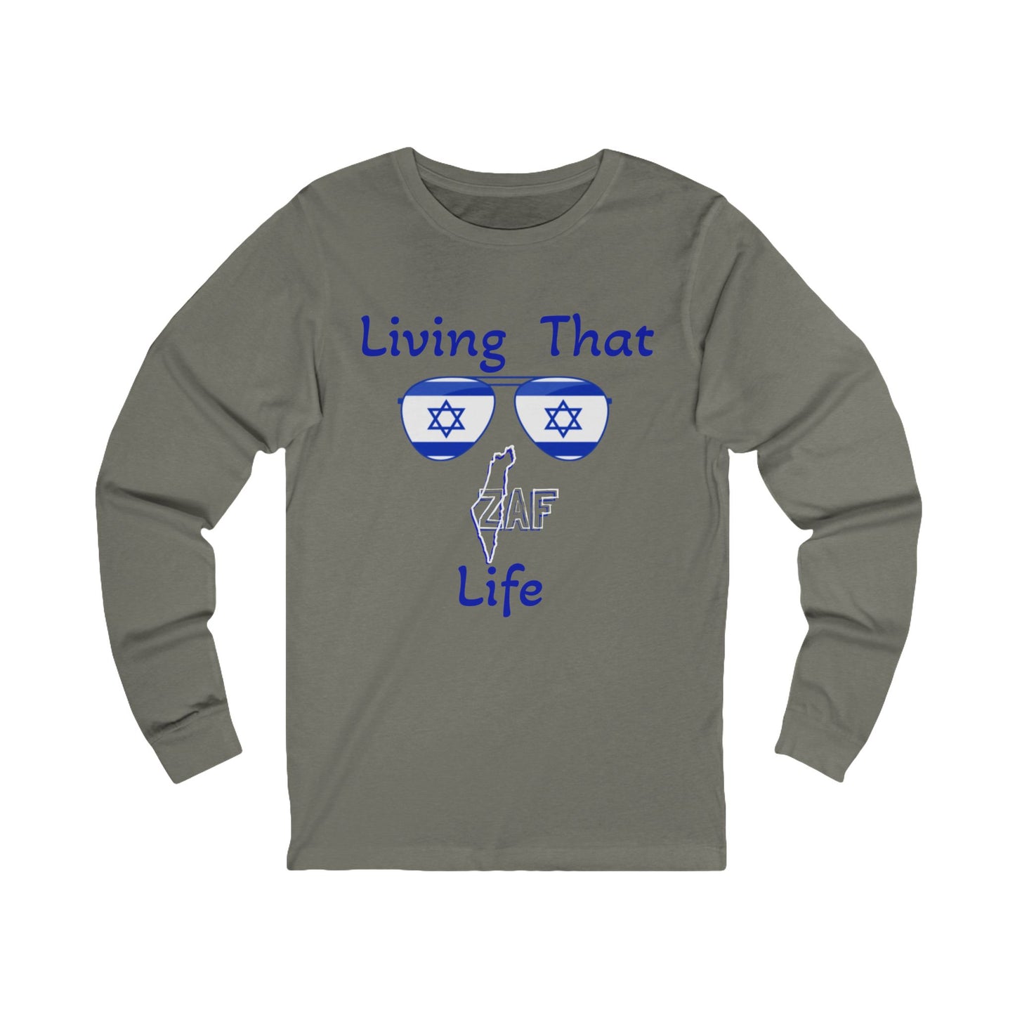 Zionist AF L"Living ZAF" Jersey Long Sleeve Tee
