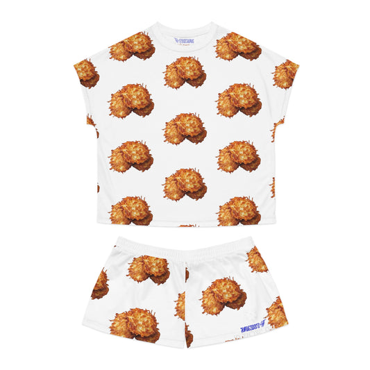 Women's Pajama Set with Fun Latka Design,  Relaxing Nightwear, Hanukkah Lounge Outfit, Gift for Her