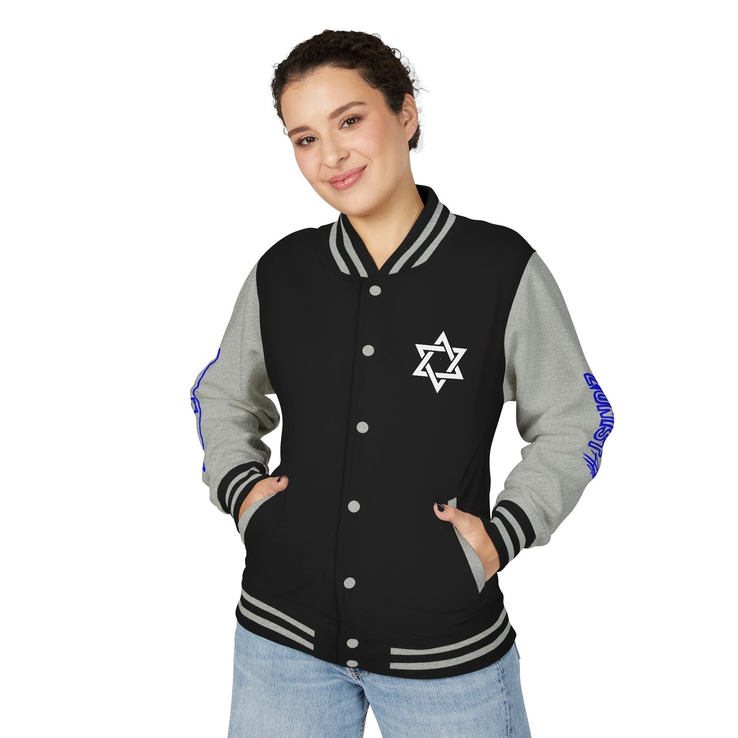 Zionist AF Letterman Jacket — Israel Flag & Lion Varsity Jacket version A