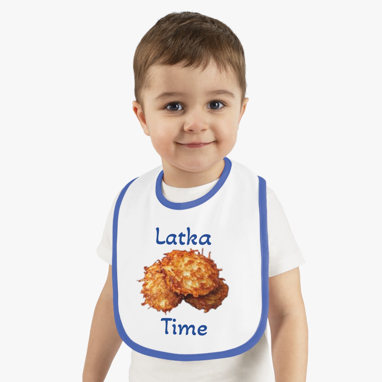 Zionist AF celebrates with Latka Time Baby Bib - Cute Baby Bib for Hanukkah, Holiday Gift, Festive Dining, Kids Meal, Baby Shower
