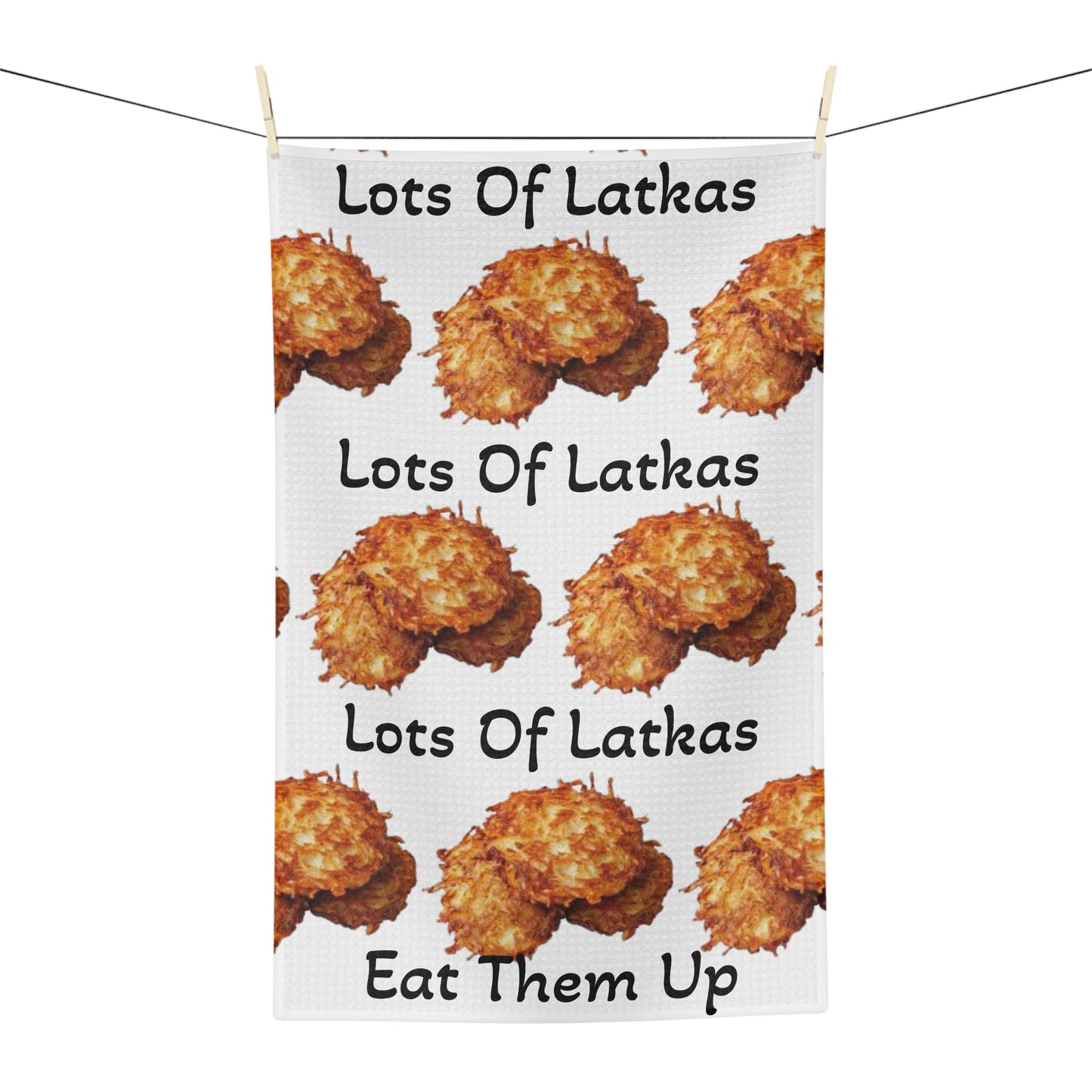 Latke Lover's Microfiber Tea Towel, Funny Kitchen Decor, Hanukkah Gift, Cookware Accessory, Gift for Foodies by Zionist AF