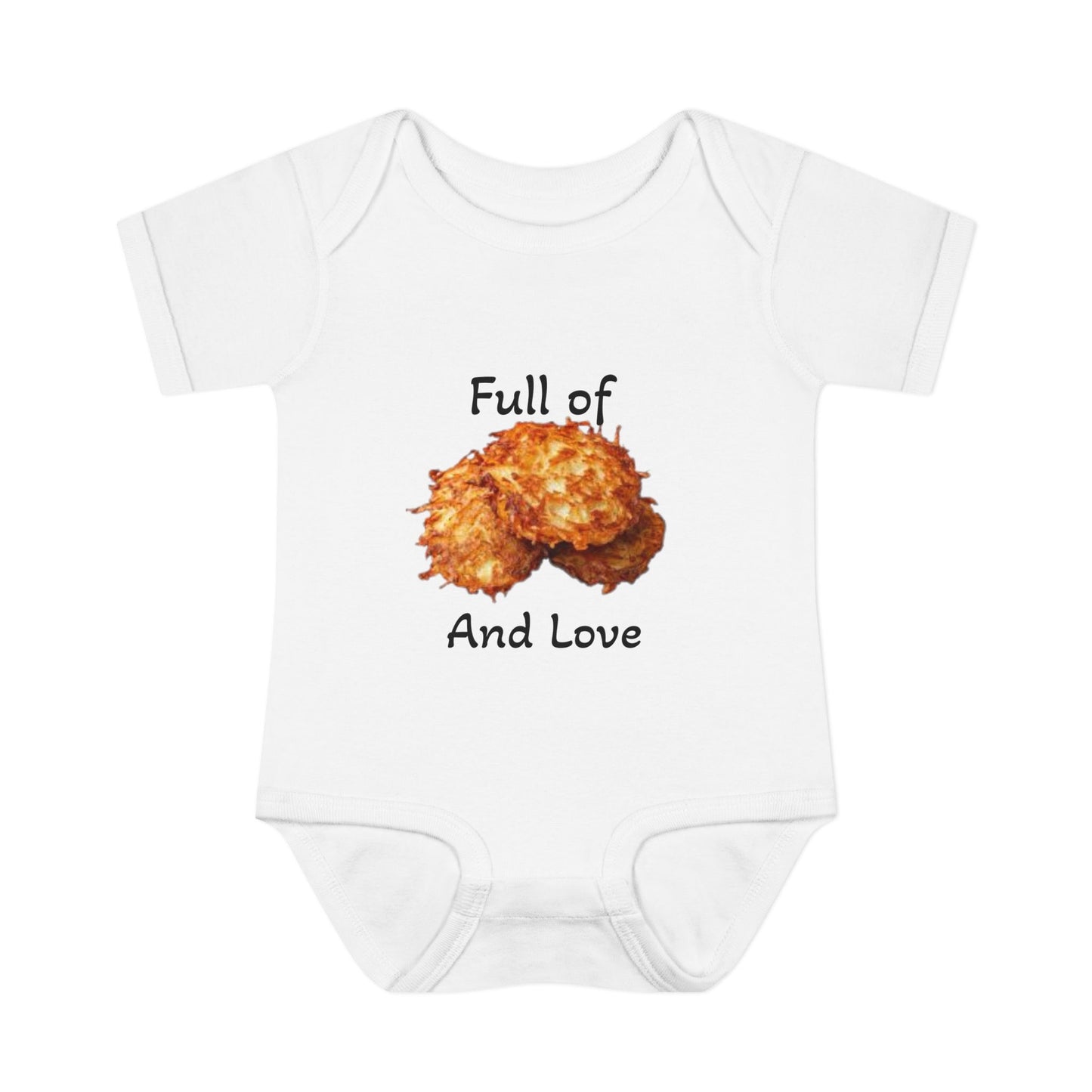 Infant Baby Rib Latkas And Love Bodysuit by Zionist AF