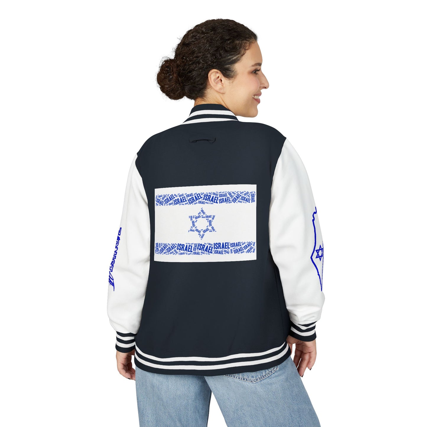 Zionist AF Letterman Jacket — Israel Flag & Lion Varsity Jacket version A