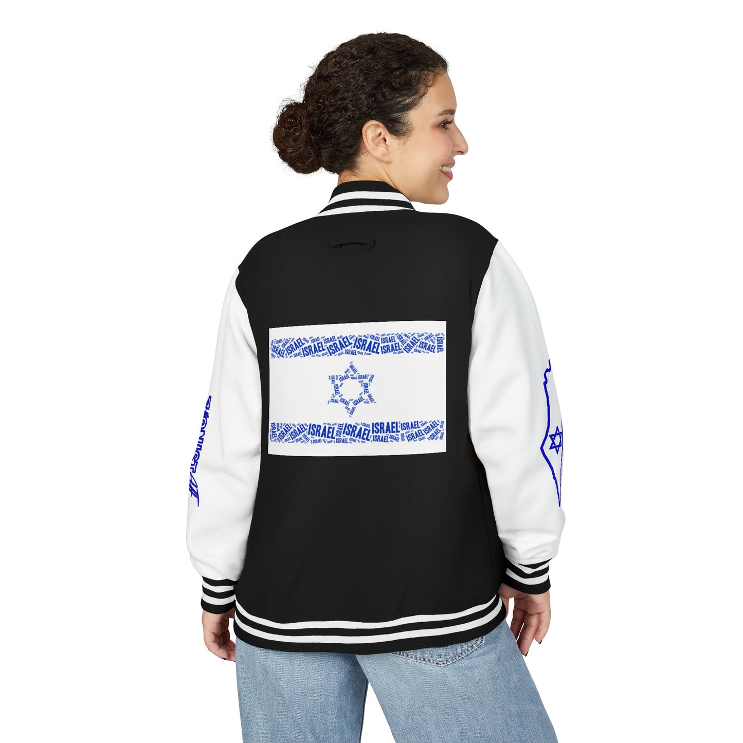 Zionist AF Letterman Jacket — Israel Flag & Lion Varsity Jacket version A