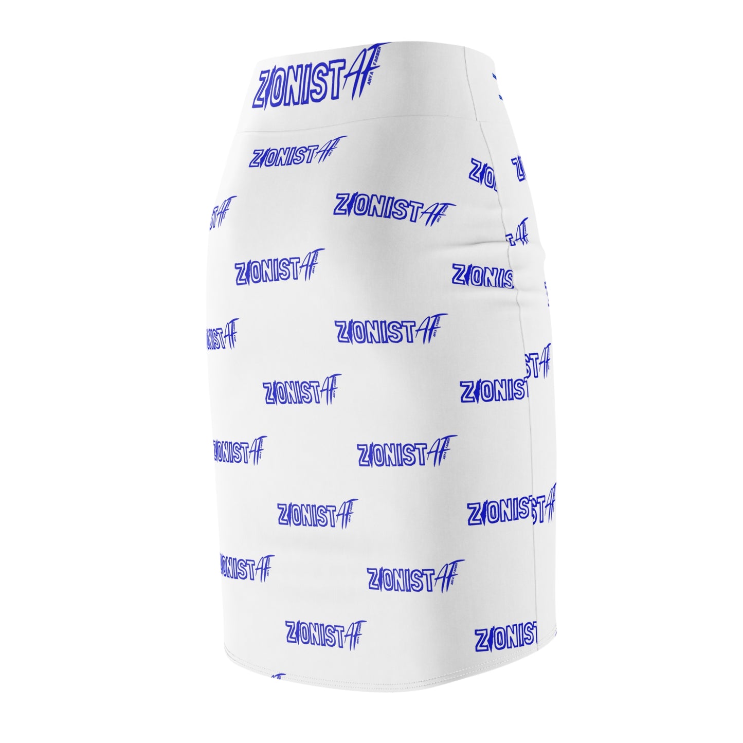 Women's Skirt  Zionist AF Pencil Skirt in white