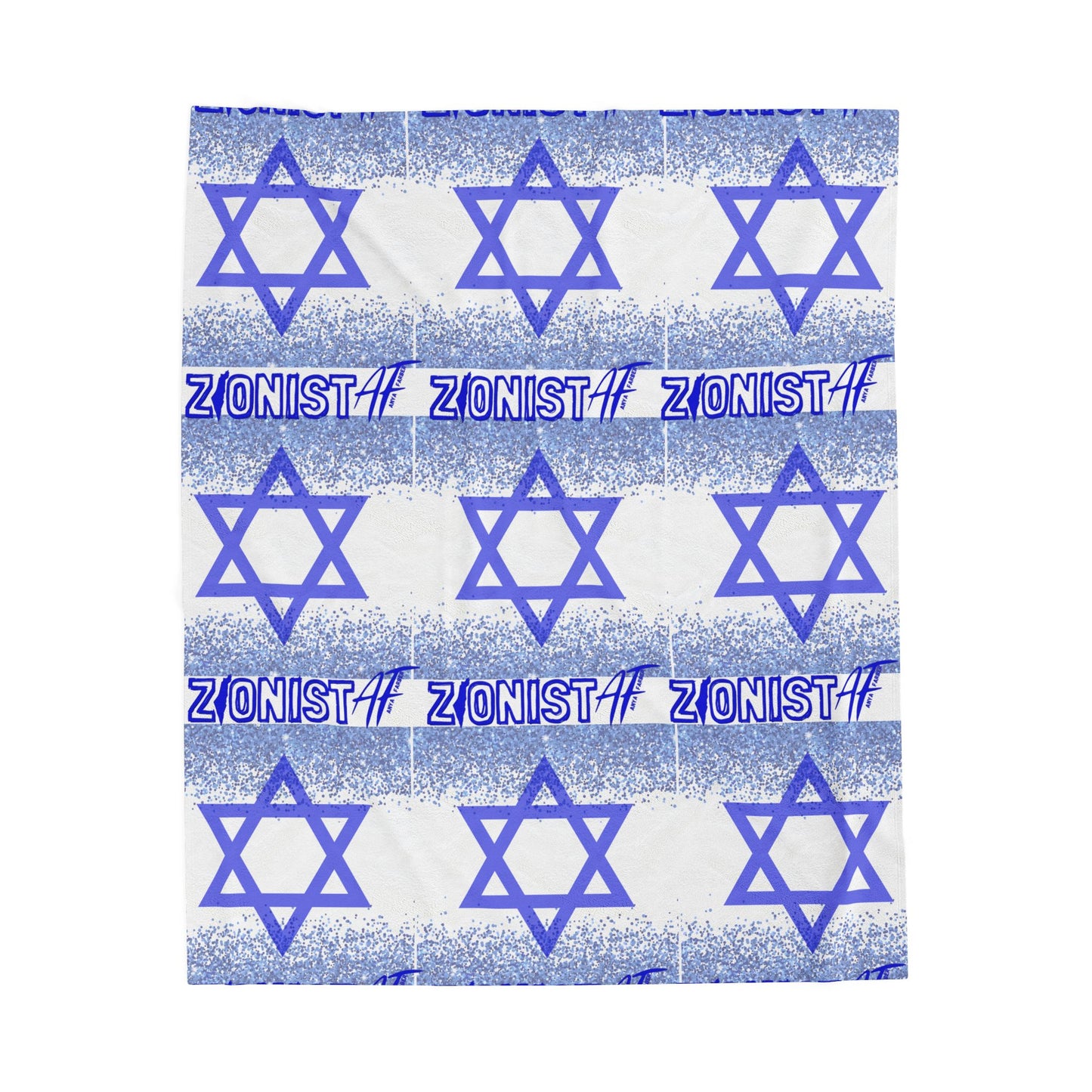 Zionist AF Flag Velveteen Plush Blanket