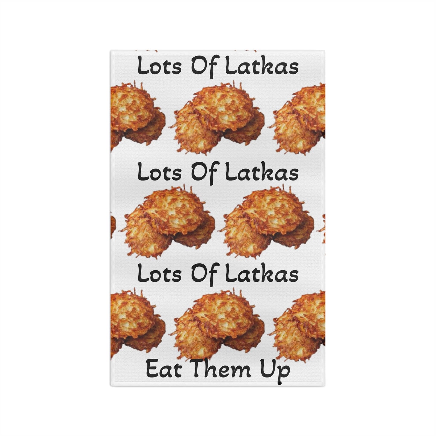 Latke Lover's Microfiber Tea Towel, Funny Kitchen Decor, Hanukkah Gift, Cookware Accessory, Gift for Foodies by Zionist AF