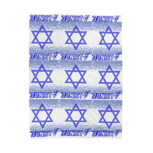 Zionist AF Flag Velveteen Plush Blanket