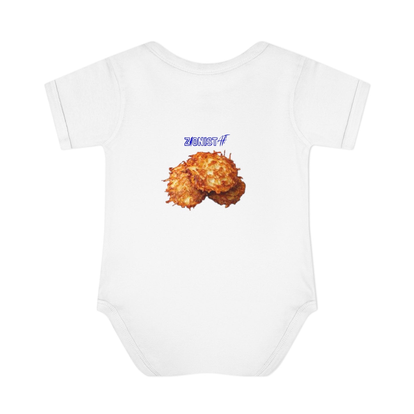 Infant Baby Rib Latkas And Love Bodysuit by Zionist AF