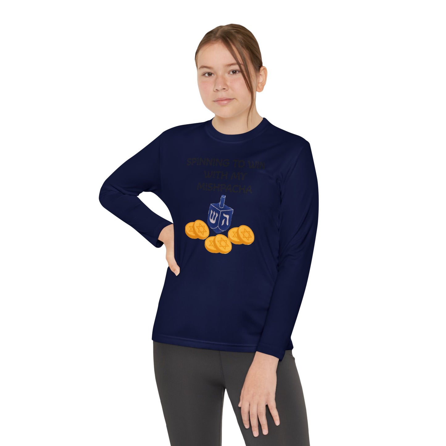 Hanukkah Kids/Youth Long Sleeve Matching Hanukkah PJ top