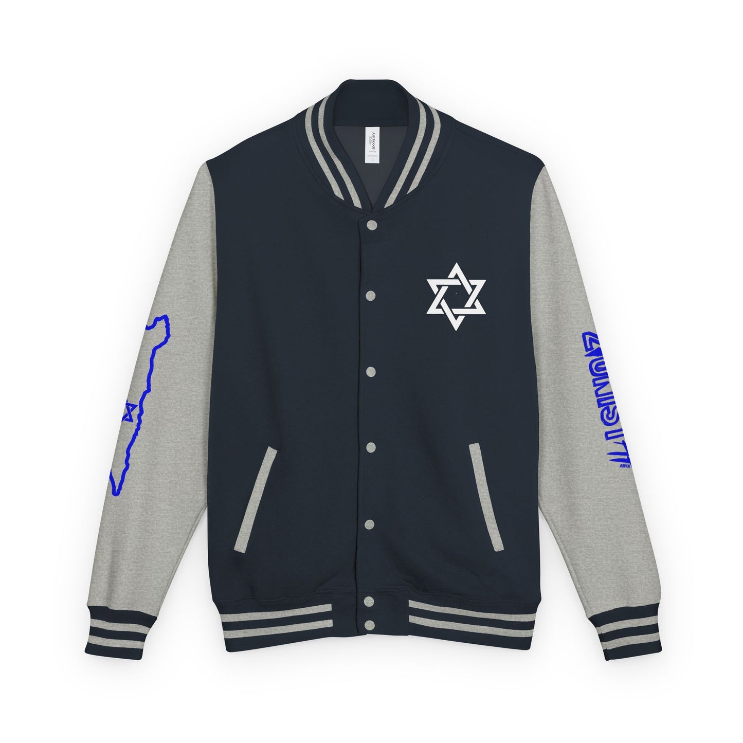Zionist AF Letterman Jacket — Israel Flag & Lion Varsity Jacket version A