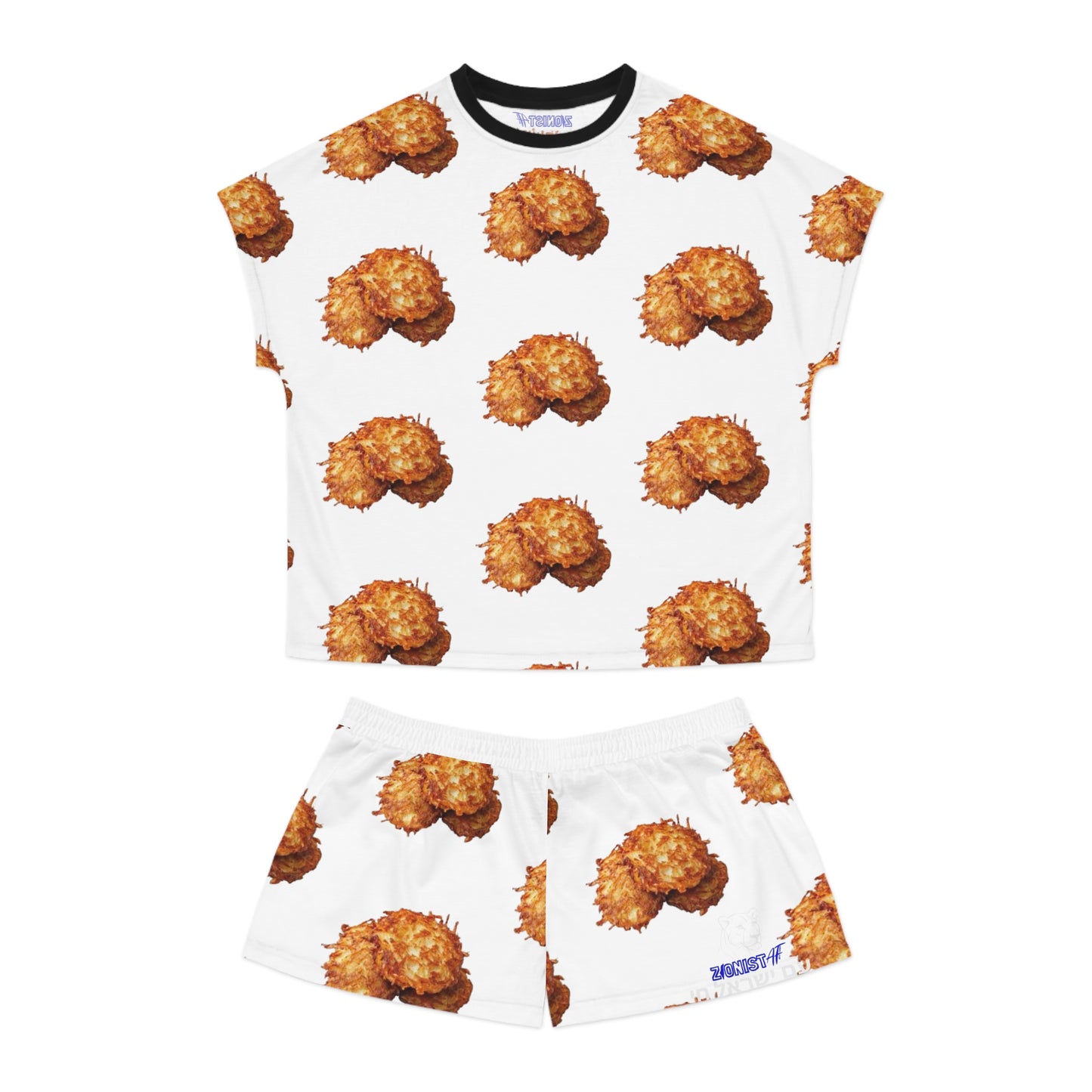 Women's Pajama Set with Fun Latka Design,  Relaxing Nightwear, Hanukkah Lounge Outfit, Gift for Her