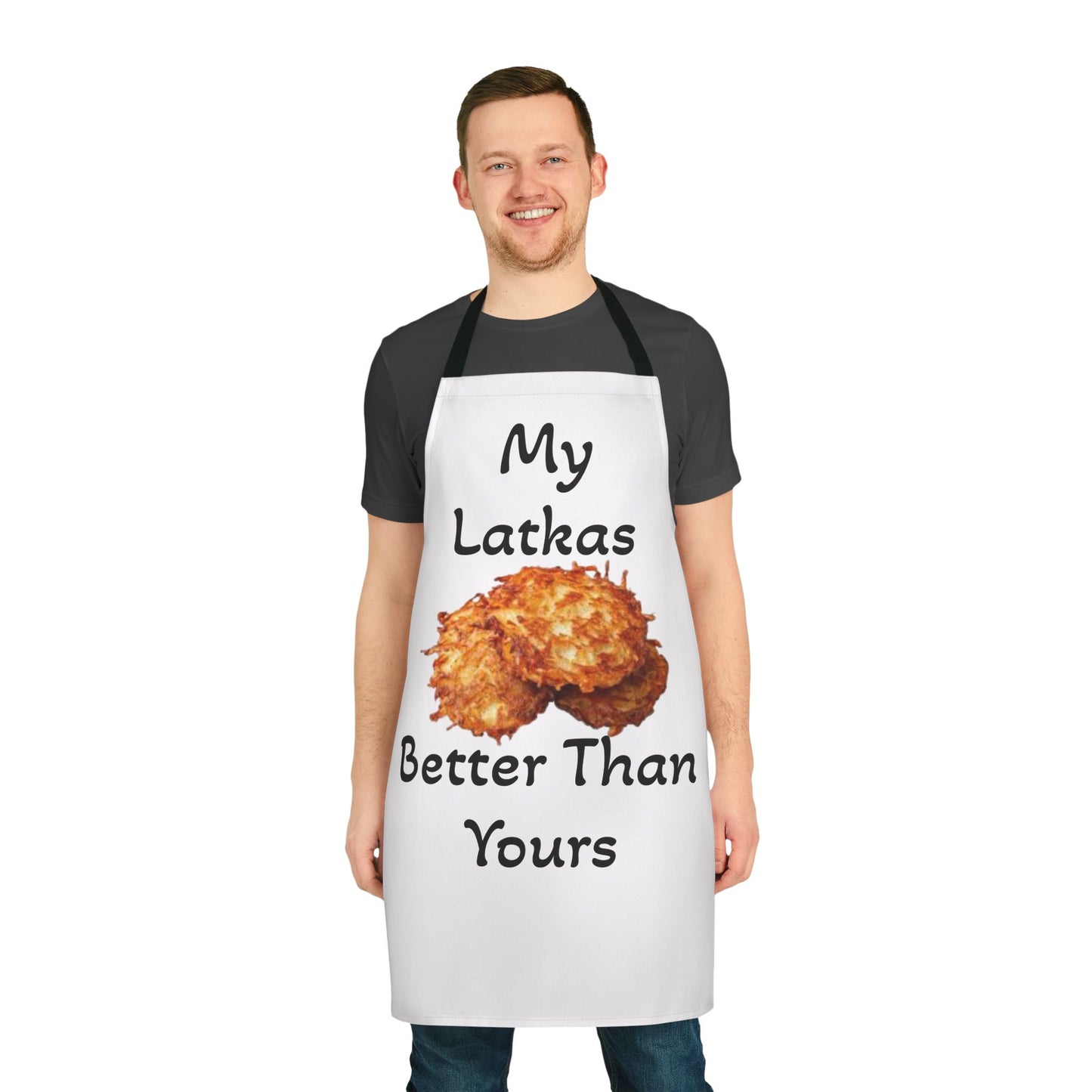 Hanukkah Latkas Apron by Zionist AF for all Grilling Enthusiasts, Cooking Gift, BBQ Accessory, Outdoor Cooking, Foodie Gifts