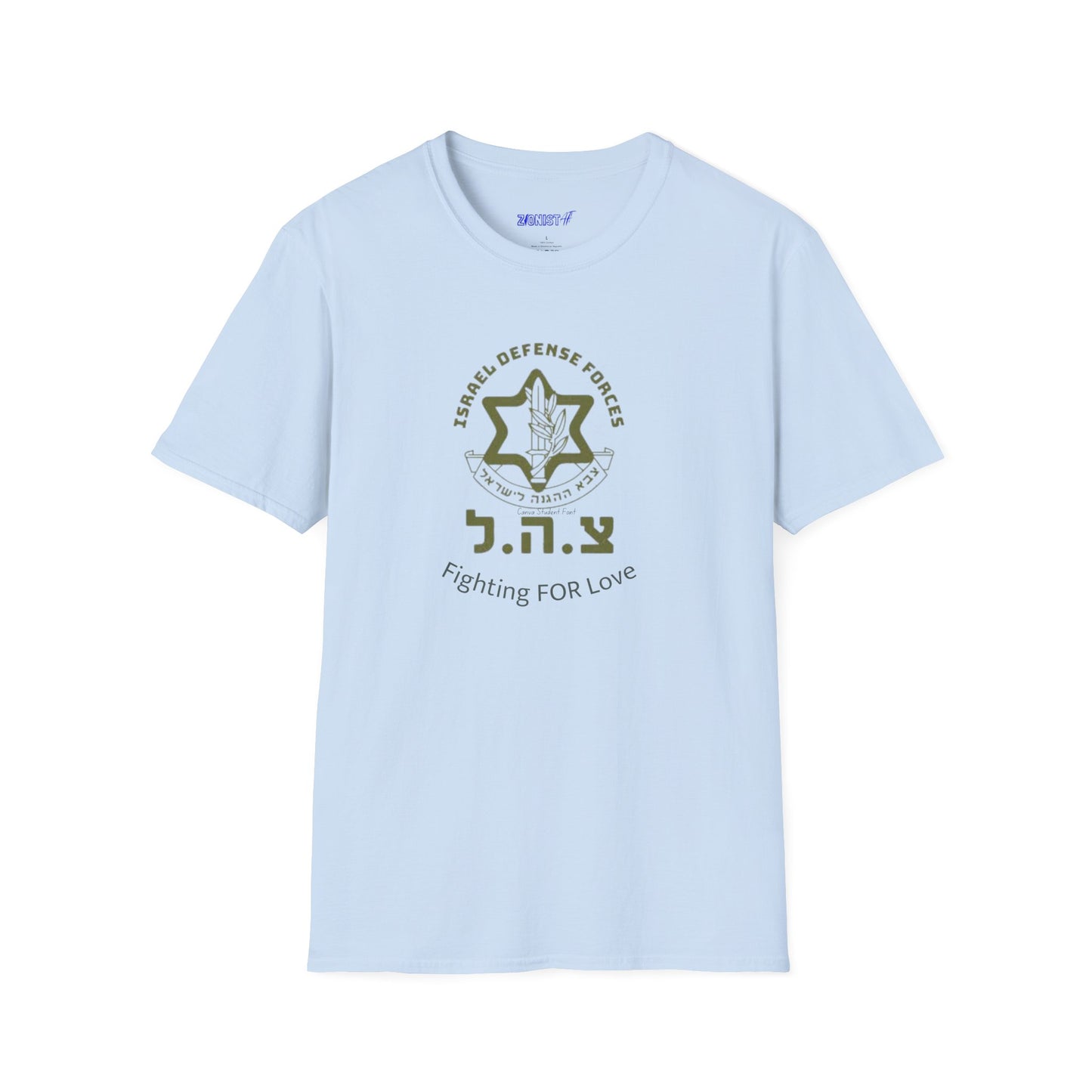 Zionist AF IDF Fighting For Love  Softstyle T-Shirt