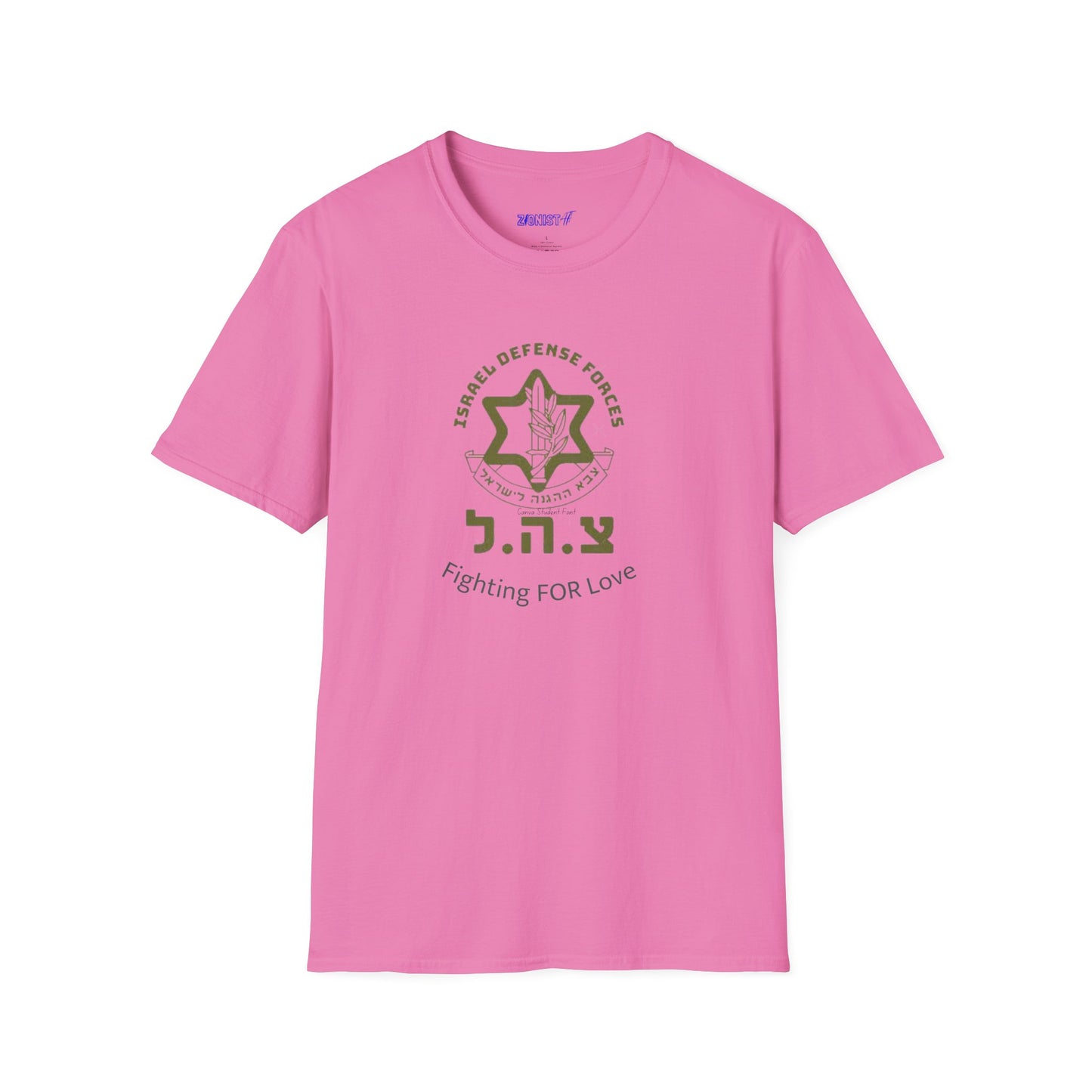 Zionist AF IDF Fighting For Love  Softstyle T-Shirt