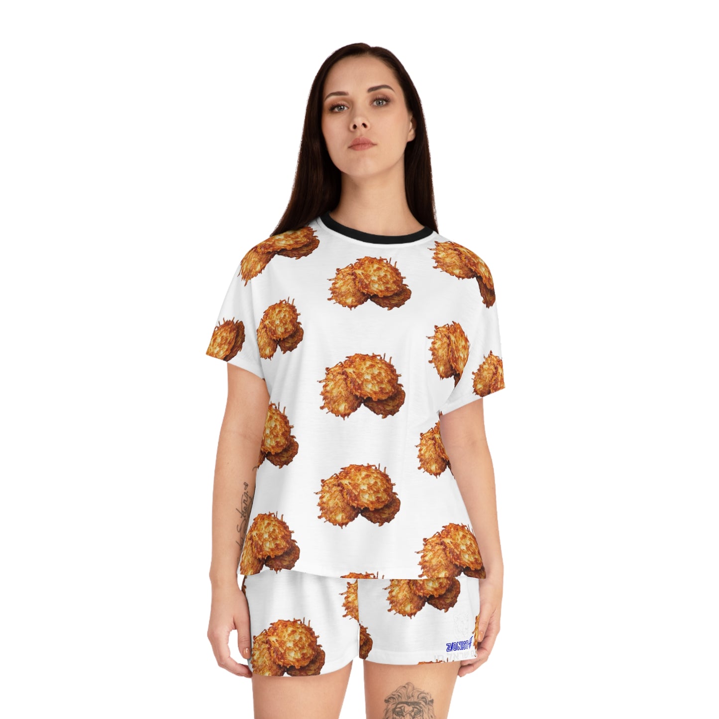 Women's Pajama Set with Fun Latka Design,  Relaxing Nightwear, Hanukkah Lounge Outfit, Gift for Her