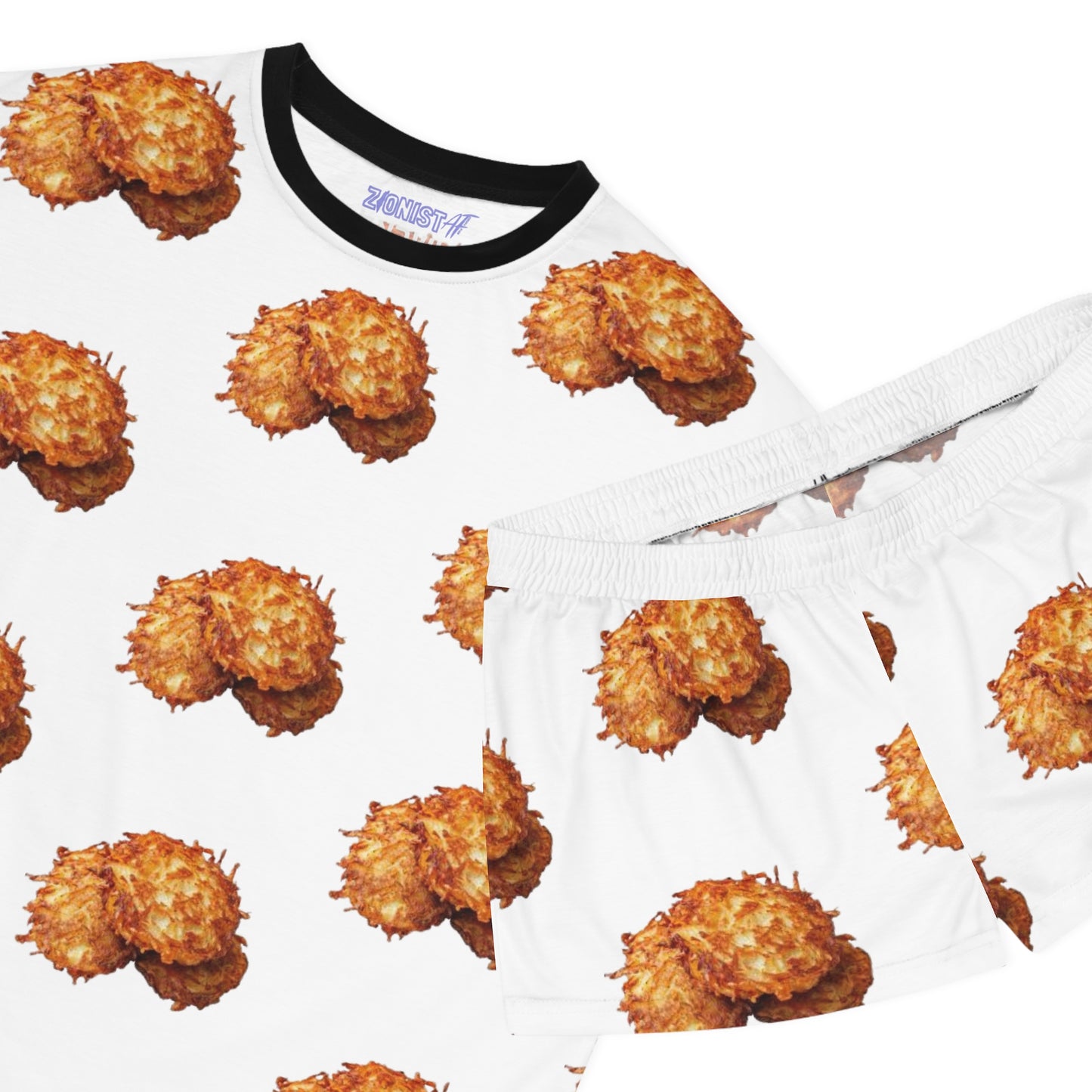 Women's Pajama Set with Fun Latka Design,  Relaxing Nightwear, Hanukkah Lounge Outfit, Gift for Her