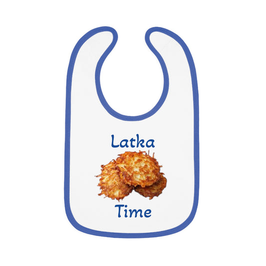 Zionist AF celebrates with Latka Time Baby Bib - Cute Baby Bib for Hanukkah, Holiday Gift, Festive Dining, Kids Meal, Baby Shower