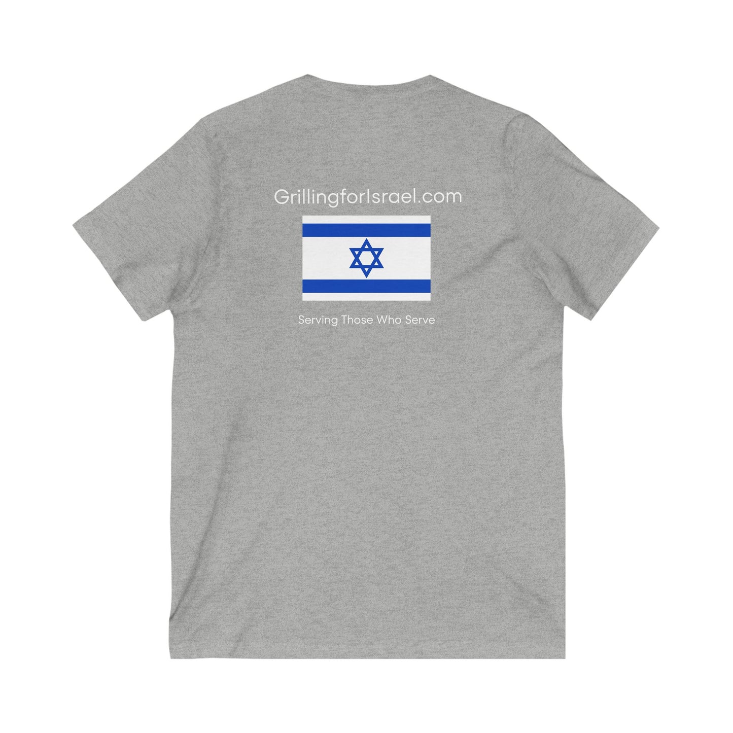Grilling For Israel  V-Neck Tee by Zionist AF