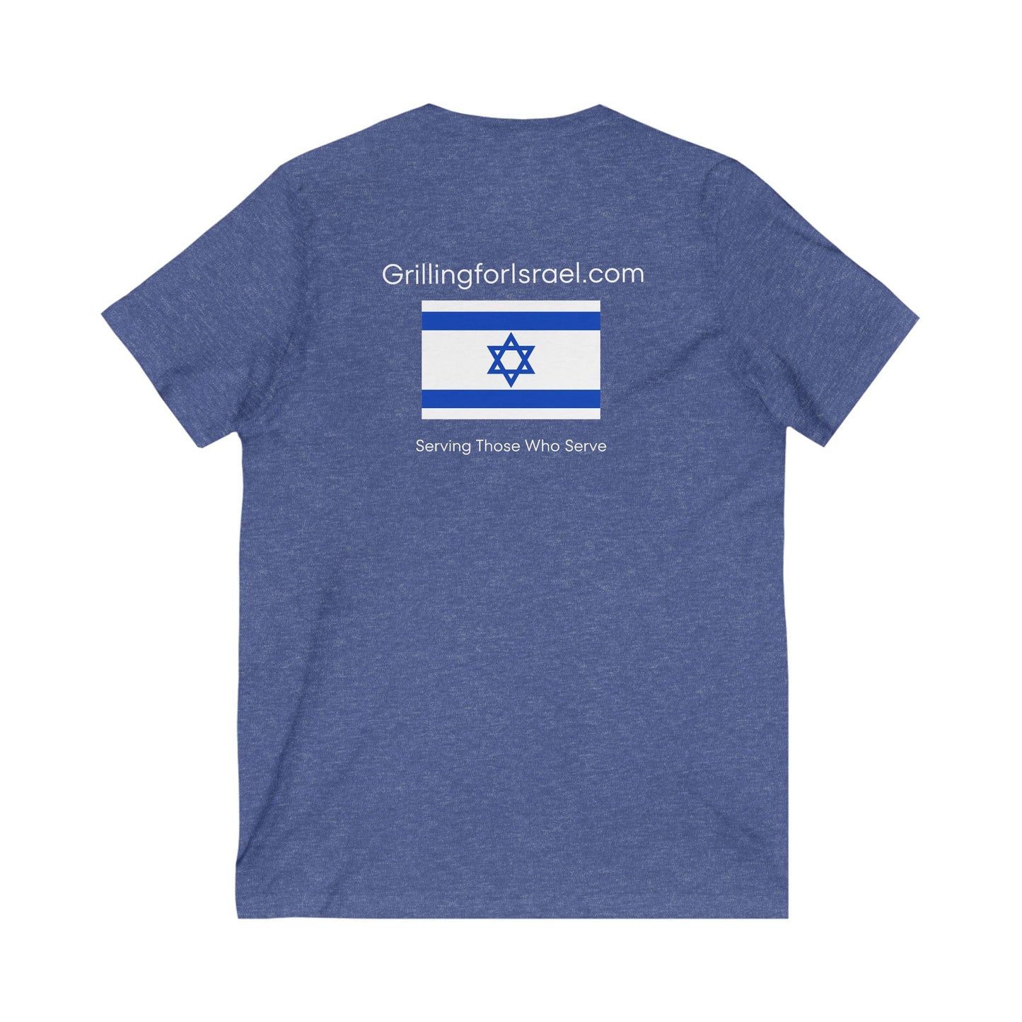 Grilling For Israel  V-Neck Tee by Zionist AF